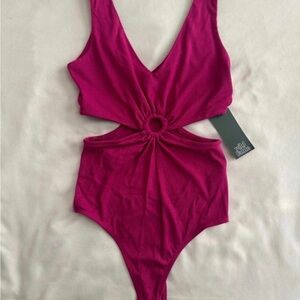 Wild Fable Fuchsia Cutout Bodysuit